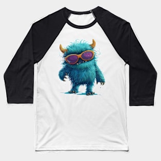 Cute Fluffy Monster Baseball T-Shirt